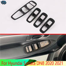 For Hyundai Sonata DN8 2020 2021 Car Accessories Carbon Fiber Style Door Window Armrest Cover Switch Panel Trim Molding Garnish 2024 - buy cheap