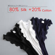 Cotton+ Nature Silk Ladies Fashion Lace Stitching Vest Slim Sexy Elegant Camisoles High Elastic Bottoming Female Tanks 2024 - buy cheap