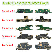 Puerto de carga para Nokia 2, 3, 5, 6, 6,1, 7, 7 Plus, 8, conector USB de micrófono, Cable flexible, pieza de repuesto, 1 ud. 2024 - compra barato