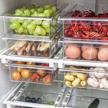 Organizador de nevera extensible, cesta de cajón transparente ajustable, cajones extraíbles para refrigerador, caja de almacenamiento de capa espaciadora fresca 2024 - compra barato