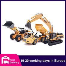 Huina 1:50 liga de engenharia construção veículo escavadeira caterpillar bulldozer empilhadeira caminhão brinquedos para meninos carro coleção 2024 - compre barato