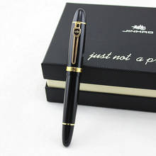 Jinhao 159 ampla 18kgp 0.7mm nib caneta fountian 19 cores preto laca guarnição de ouro grande assinatura pesada escritório de negócios novo 2024 - compre barato