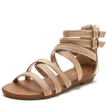 Sandalias con cuña para mujer, zapatos de tacón alto, calzado de plataforma, de verano, 844 2024 - compra barato