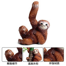Nuevo modelo cognitivo de simulación sólida para niños, Animal salvaje, pereza del Zoo, mono de orangután de brazo largo, juguete de decoración 2024 - compra barato
