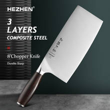 Hezhen faca cortador de 8 polegadas, aço inoxidável de alta qualidade, cabo de madeira pada7, faca japonesa de cozinha, profissional 2024 - compre barato