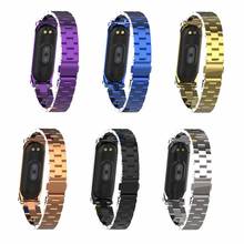 Strap for Xiaomi Mi Band 4, Stainless Steel Replacement Wristband for Mi 4 Smart Bracelet, Fashion Wrist Strap for Adults 2024 - buy cheap