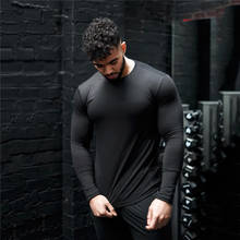 (Can add your own logo) Dry Fit Compression Shirt Men Rashgard Fitness Long Sleeves Running Shirt Men Gym T Shirt 2024 - buy cheap