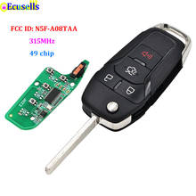 4 botões chave remota sem chave fob 315mhz para ford fusion 2013-2015 id fcc: lâmina sem cortes 2024 - compre barato