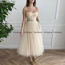 Платье-трапеция на тонких бретелях, для выпускного вечера Yipeisha, вечернее платье, тюль, размера плюс 2024 - купить недорого