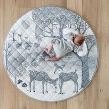 85 см коврик для игр с животными, круглый ковер, напольный коврик для детской комнаты, скандинавский декор, детские игровые коврики, коврик для новорожденных, детское одеяло для ползания 2024 - купить недорого