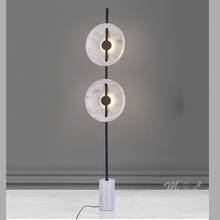 Lámpara de pie blanca moderna para sala de estar, luminaria Led creativa de mármol para dormitorio, luz de pie 2024 - compra barato
