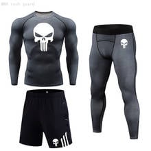 Roupa esportiva masculina de corrida, calça legging de compressão com secagem rápida para academia, proteção contra queimaduras 2024 - compre barato