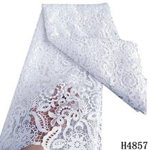 Tela de encaje de guipur, tejido nigeriano bordado con agua, cordón africano para vestido de fiesta, novedad de 2021 2024 - compra barato