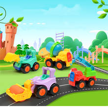 Inércia Carro Engenharia Definir Carro Dos Desenhos Animados das crianças Mini Modelo de Caminhão Misturador Carro Engenharia Carro de Brinquedo Do Bebê Brinquedos Educativos Presente 2024 - compre barato