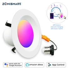 Luz LED de techo inteligente, luz descendente con WiFi, RGBCW, 4 pulgadas, tipo EE. UU., Alexa, Echo, Google Home, Control de Tuya 2024 - compra barato