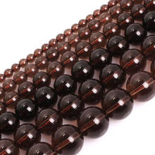 4-14mm AAA Natural Smoky Quartzs Beads Dark Brown Round DIY Loose Beads For Jewelry Making beads Accessories 15'' Women Men Gift 2024 - buy cheap