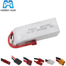11.1V 3400mah 30C RC Lipo Battery For Feilun FT012 Huanqi 734 RC boat Helicopter Quadcopter Parts 3s 11.1v lipo battery 1pcs 2024 - buy cheap
