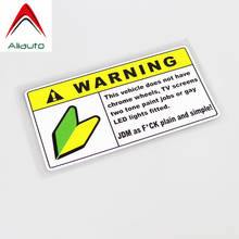 Aliauto-pegatina de advertencia de personalidad para coche JDM Racing Drift, decoración de PVC, cubierta de calcomanía, arañazos para motocicleta Gti Skoda,14cm * 7cm 2024 - compra barato