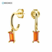 Kikichicc-mini piercing de prata esterlina 925mm, ouro, cristal vermelho, argolas, piercing ohrringe, jóias de festa de luxo para mulheres 2024 - compre barato