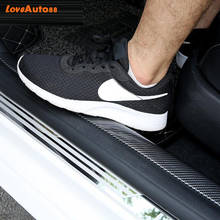 Car Carbon Fiber Mouldings Strip Bumper Decorative Strips Door Sill Protection for Skoda Octavia A7 A4 A5 2021 2020 2019 2024 - buy cheap