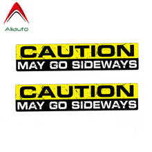 Aliauto 2 X Warning Car Sticker Personality Caution May Go Sideways Cover Scratch Decal Accessories PVC for Tayota Saab,18cm*4cm 2024 - buy cheap