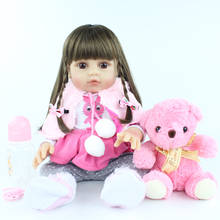 48 CM and 55 CM Full Soft Silicone Reborn Baby Doll Toys Lifelike Vinyl Princess Babies Birthday Gift Girls Bonecas Bathe Toy 2024 - buy cheap