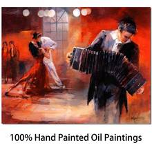 modern painting portrait Bandoneon Canvas art wall painting home decor handmade oil painting High quality 2024 - buy cheap