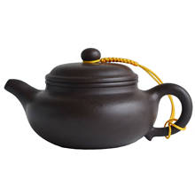 Tetera yixing zisha de arcilla púrpura, juego de té chino tradicional fanggu, tetera de cerámica hecha a mano, remojo, puer, Té suelto, 240ml 2024 - compra barato