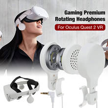 Para oculus quest 2 vr ajustável fone de ouvido com fio branco gaming headset premium girando fones para vr acessórios 2024 - compre barato