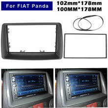 Double Din Car Radio Fascia for 2003-2012 FIAT PANDA Car Styling Autostereo Adapter Double 2 Din Frame Panel Bezel 2024 - buy cheap