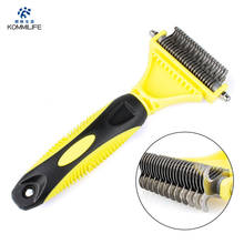 KOMMILIFE Professional Pet Dog Comb Stainless Double Sides Blade Grooming Rake Comb for Dogs Cats Dematting Deshedding Brush 2024 - buy cheap