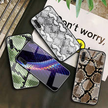 snakeskin Tempered Glass Case For Samsung Galaxy A10S A10E A20S A20E A30S A40 A50S A60 A70 A80 A90 A6 A7 A8 Shell 2024 - buy cheap