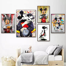 Graffiti Art Disney Canvas Painting Mickey and Minnie Street Art Posters and Prints Wall Art Picture for Living Room Home Decor 2024 - buy cheap