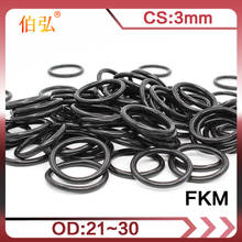 5PCS Fluorine rubber Ring Black FKM O ring Seal OD21/22/23/24/25/26/27/28/29/30*3mm Rubber O-Ring Seal Oil ORing Fuel Gaskets 2024 - buy cheap