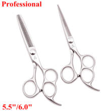 5.5 6 440C Personalized Hair Scissors Professional High Quality Barber Scissor Thinning Hairdressing Scissor Cutting Shears 9011 2024 - buy cheap