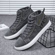 Designer Cross Tied Casual Canvas Shoes Men High Top Sneakers College Students Shoes Boys Tenis Sport Shoes Male Rubber Sneakers 2024 - buy cheap