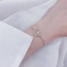 New Fashion Gold Color Moon Star Charm Bracelet for Women Accessories Bracelets Elegant Delicate Zircon Romantic Bangles Jewelry 2024 - buy cheap