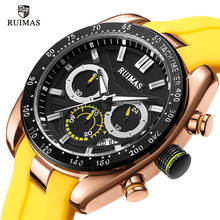 RUIMAS Mens Watches Top Brand Luxury Man Military Sport Wristwatch Chronograph Quartz Watch Male erkek saat Silicone Strap Relog 2024 - buy cheap