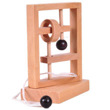 Новая новинка 3D деревянная веревочная петля головоломка IQ Mind String логическая игра для взрослых детей подарок обучающая образовательная головоломка игрушка #30 2024 - купить недорого