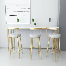 Nordic Modern Minimalist Simple Golden Bar Stool Chair Backrest Stool You Bar Stool Reception Restaurant Leisure High Chair 2024 - buy cheap