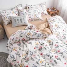 Spring bedding set summer flower duvet cover set pastoral style peaches bed linen sheet daisy bed set 3/4pcs home bedding green 2024 - buy cheap