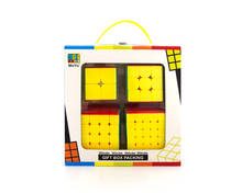 Juego de cubos mágicos Moyu 2x2 3x3 4x4 5x5, conjunto de cubo mágico Mofang Jiaoshi, paquete de rompecabezas sin pegatinas, caja de regalo de juguete educativo, 4 unids/set 2024 - compra barato