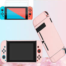 Nintend Switch NS PC Protector Dockable Case Shell For Nintendo Switch NX Pure Color Back Cover Housing Shell 2 Tempered Film 2024 - buy cheap