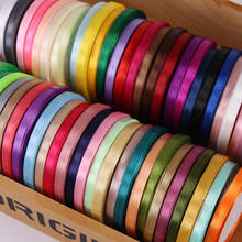 22Meters/Roll 6mm Silk Satin Ribbons Baby Shower Birthday Party Wedding Engagement Christmas Halloween Gift Wrapping Ribbon 2024 - buy cheap