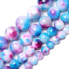 Rose Blue Natural Persian Jades Smooth Round Stone Beads For Jewelry Making DIY Handmade Bracelets Beads Accessories 6/8/10/12MM 2024 - buy cheap