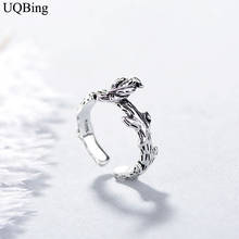 Anéis de prata esterlina 2019 retro 925 vintage para pássaro tailandês anéis abertos joias 2024 - compre barato
