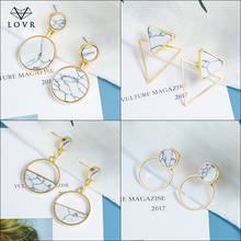 LOVR New Korean Fashion Round Dangle Drop Vintage Earrings For Women Geometric Round Gold Earring Wedding 2019 Jewelry 2024 - buy cheap