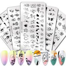 NICOLE DIARY Rectangle Nail Stamping Plates Stainless Steel Young Girl Nail Art Image Stamp Stencils For Printing Stencil Tools 2024 - buy cheap