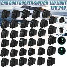 Uds barco coche impermeable basculante interruptor azul LED 12V 24V SPST en LED barra de luz 2024 - compra barato