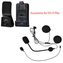 Fodsports M1-S Plus Motorcycle Bluetooth Helmet Headset Intercom Accessories Earphone with Microphone Clip for M1-S Plus 2024 - buy cheap